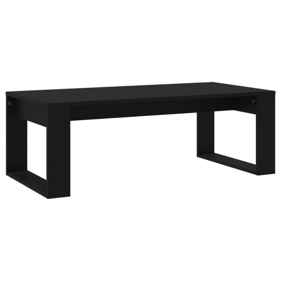Mesa de centro madera de ingeniería negro 102x50x35