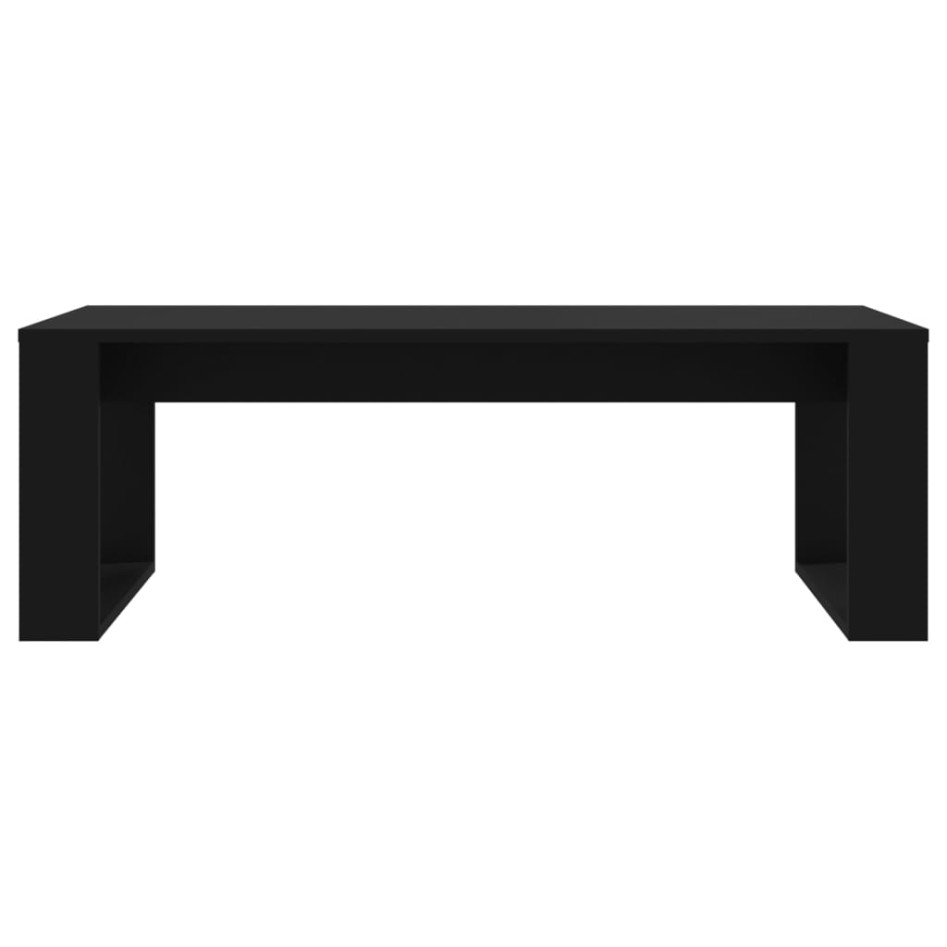 Mesa de centro madera de ingeniería negro 102x50x35