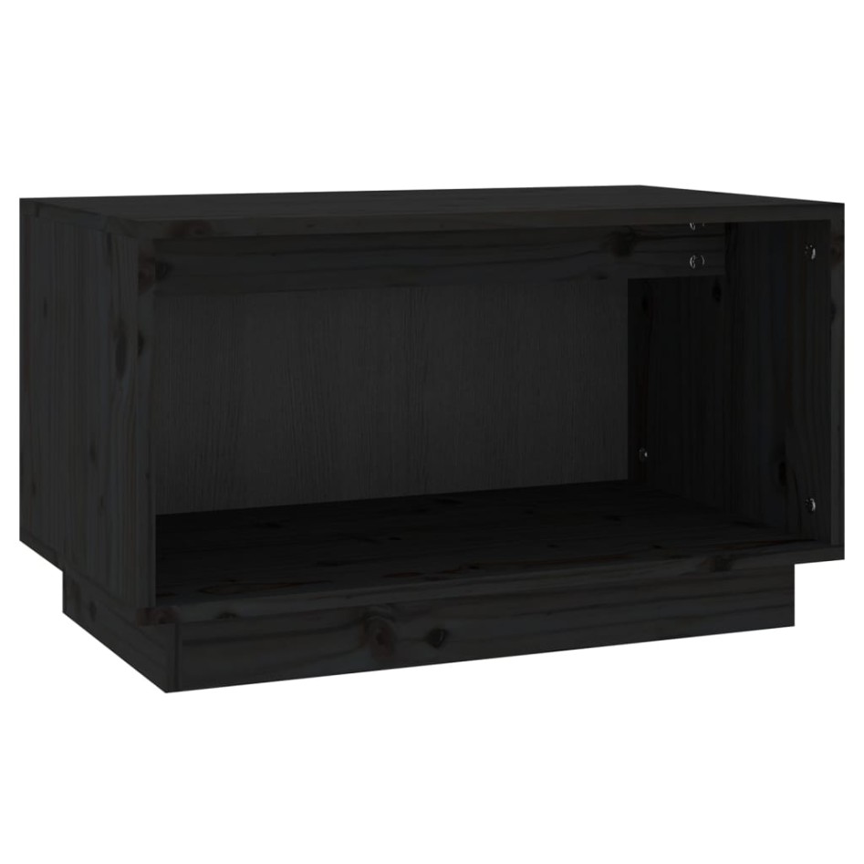 Mueble de TV de madera maciza de pino negro 60x35x35
