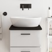 Encimera baño madera maciza tratada marrón oscuro 40x50x2 cm