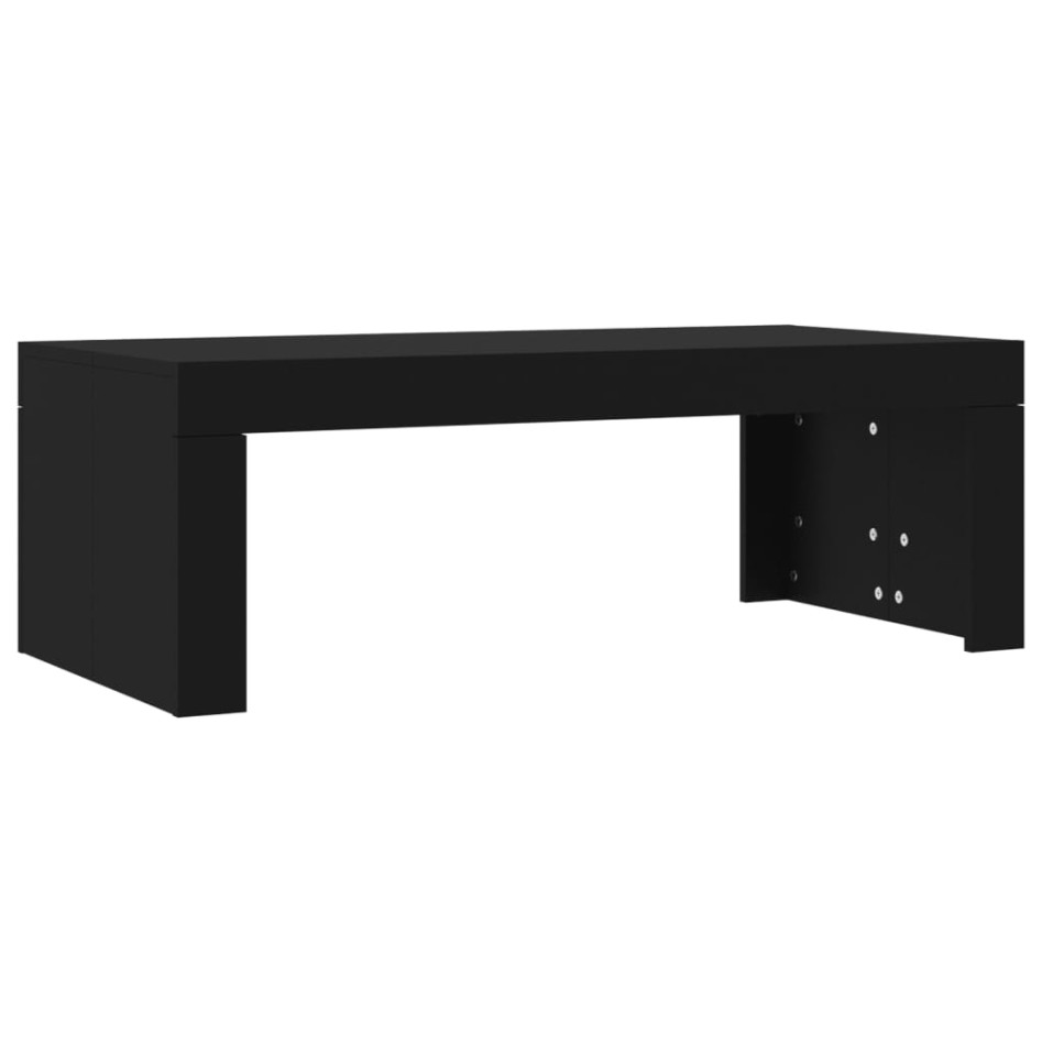 Mesa de centro madera de ingeniería negro 102x50x36