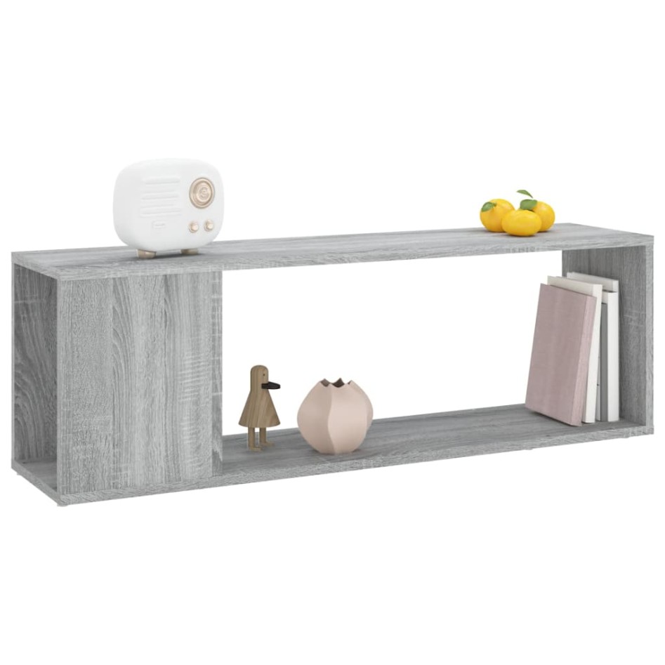 Mueble de TV madera contrachapada gris Sonoma 100x24x32