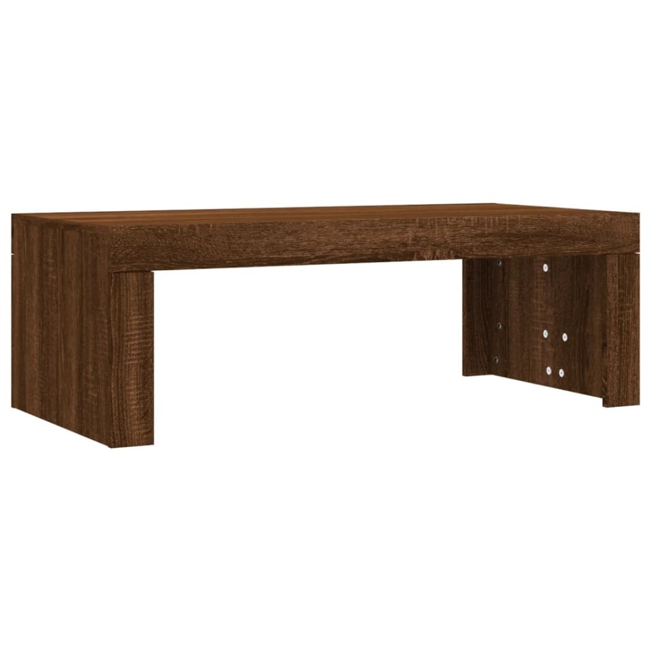 Mesa de centro madera de ingeniería roble marrón 102x50x36