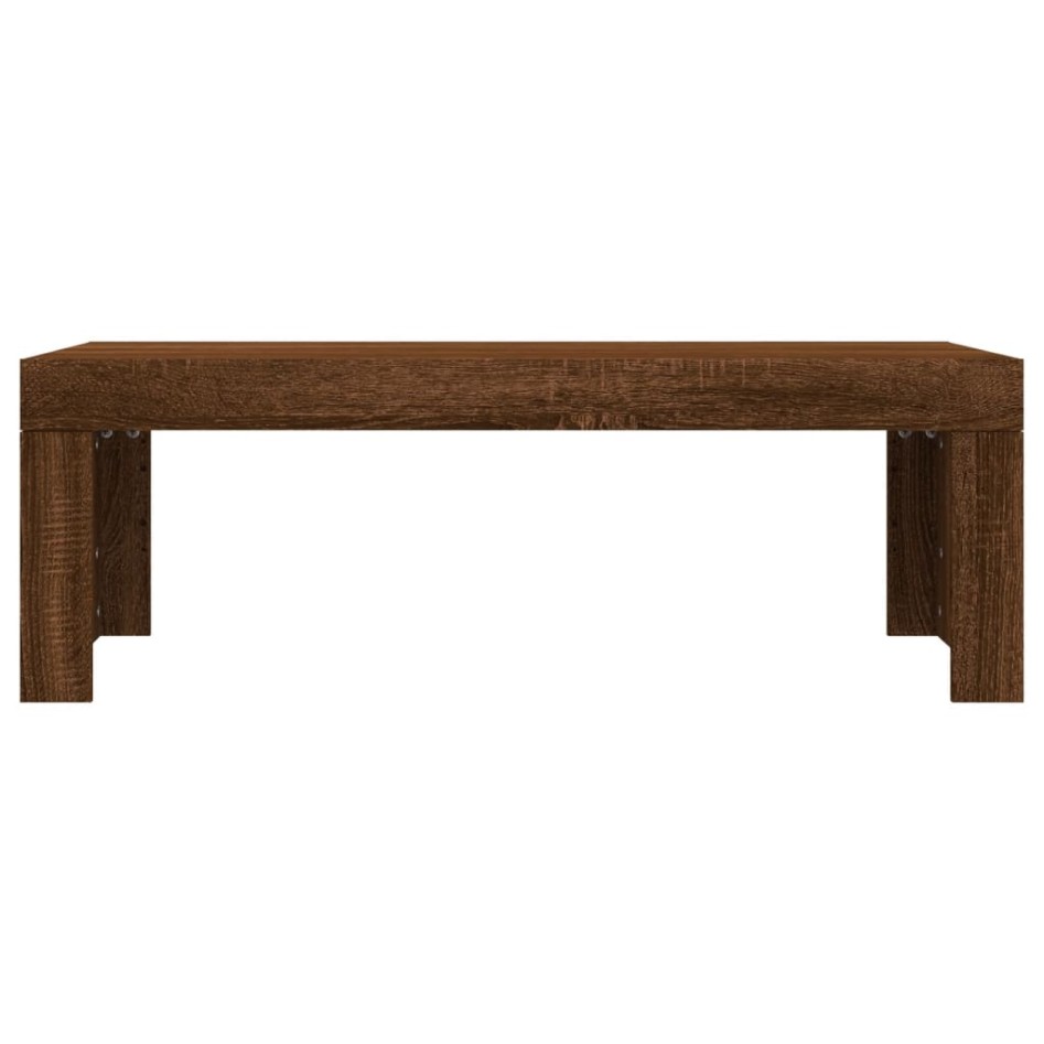 Mesa de centro madera de ingeniería roble marrón 102x50x36