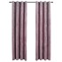 Cortinas opacas anillas 2 uds terciopelo rosa viejo 140x175