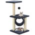 Rascador para gatos con poste de sisal 65 cm azul