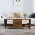 Mesa de centro madera contrachapada roble ahumado 102x50x40