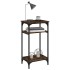 Mesa auxiliar madera contrachapada roble ahumado 40x30x75