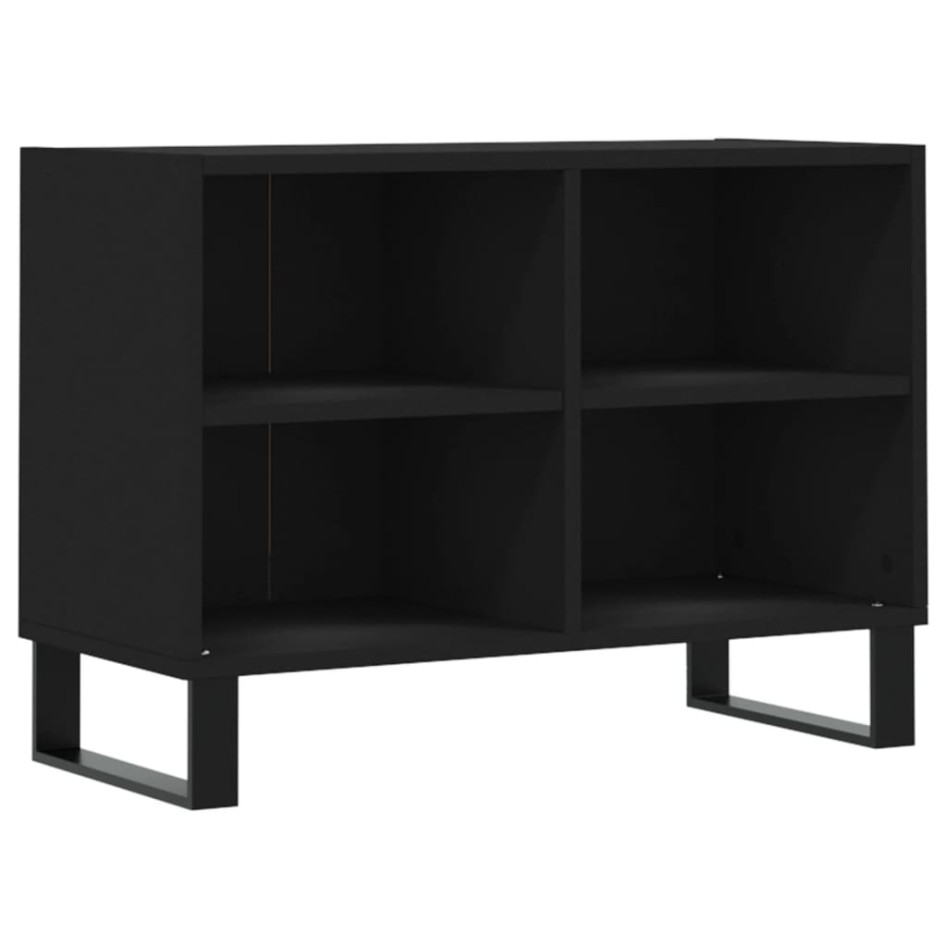 Mueble de TV madera de ingeniería negro 69,5x30x50