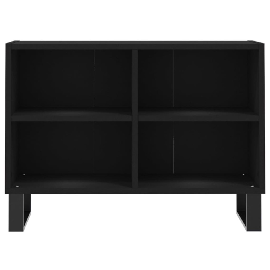 Mueble de TV madera de ingeniería negro 69,5x30x50