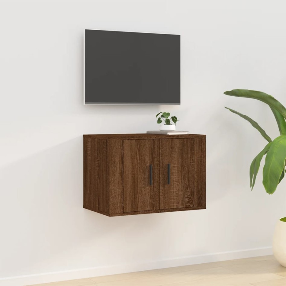 Mueble para TV de pared roble marrón 57x34,5x40