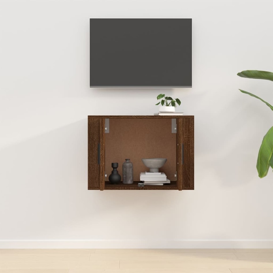 Mueble para TV de pared roble marrón 57x34,5x40