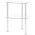 Mesa auxiliar de ordenador vidrio transparente 38x38x50