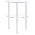 Mesa auxiliar de ordenador vidrio transparente 38x38x50