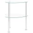 Mesa auxiliar de ordenador vidrio transparente 38x38x50