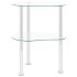 Mesa auxiliar de ordenador vidrio transparente 38x38x50