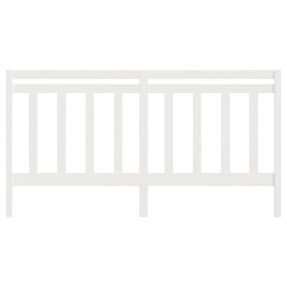 Cabecero de cama madera maciza de pino blanco 206x4x100