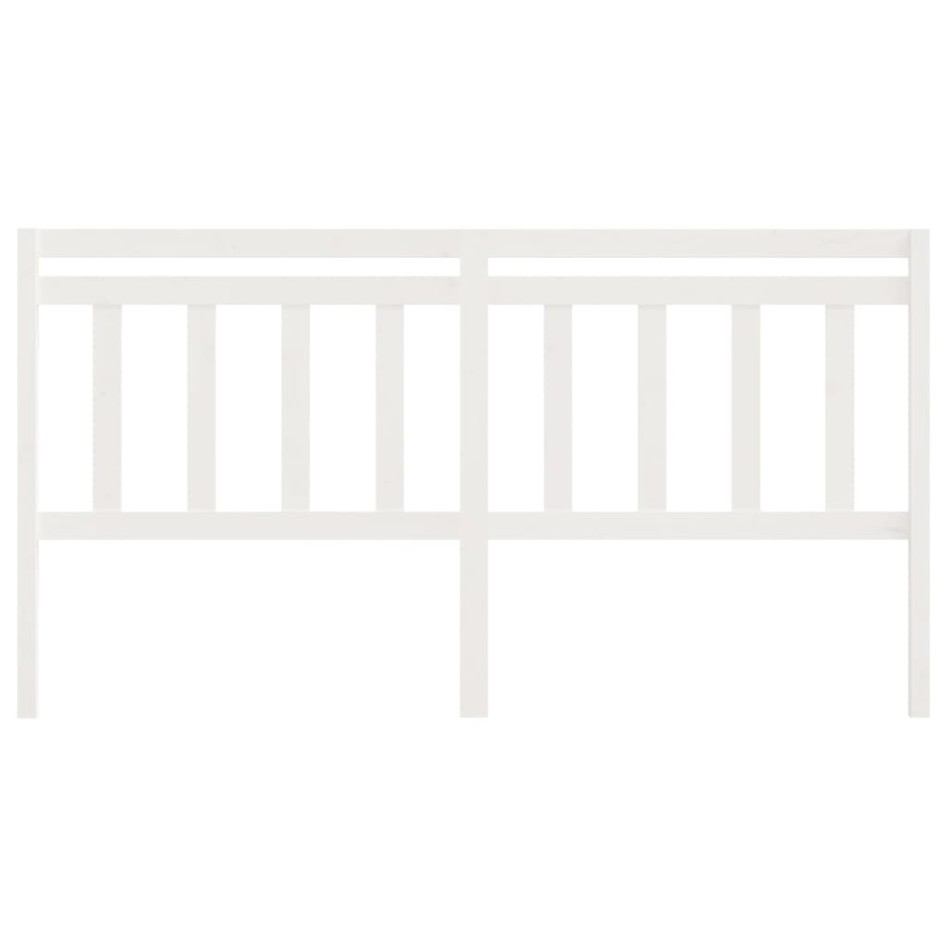 Cabecero de cama madera maciza de pino blanco 206x4x100