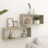Estante cubo pared 2 uds contrachapado roble Sonoma 60x15x23