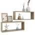 Estante cubo pared 2 uds contrachapado roble Sonoma 60x15x23