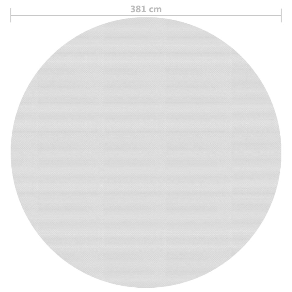 Cubierta solar de piscina de PE flotante gris 381