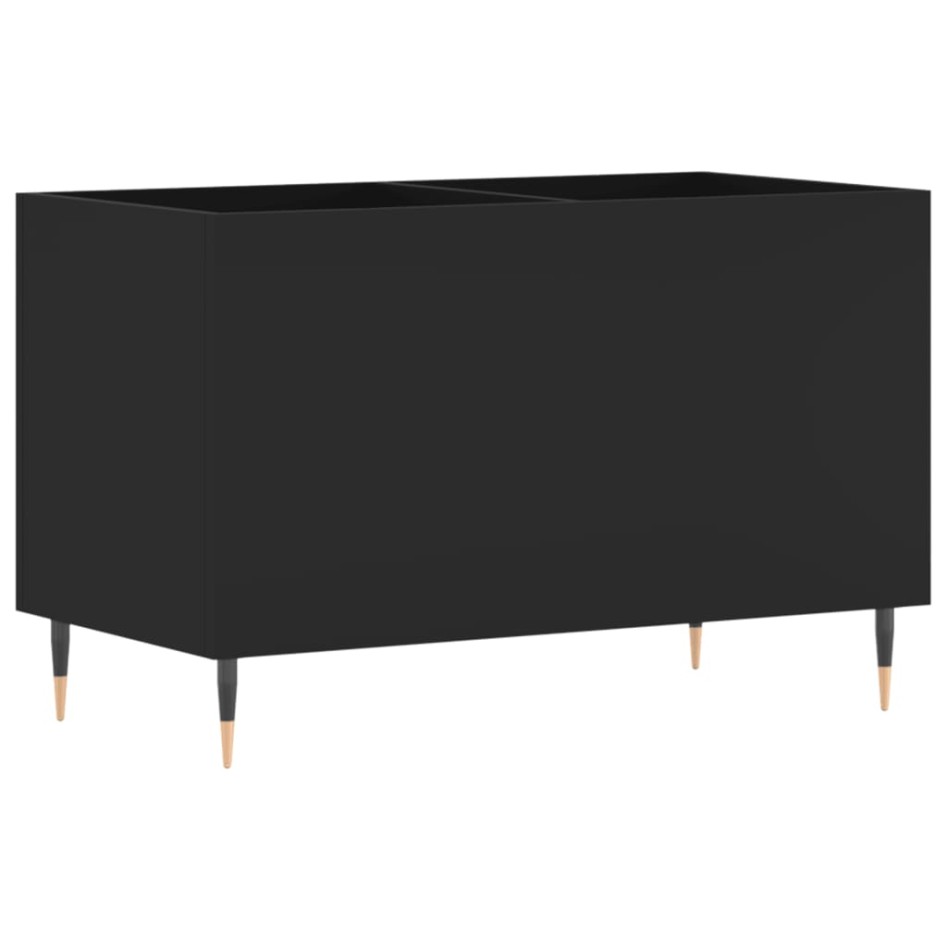Mueble para discos madera contrachapada negro 74,5x38x48
