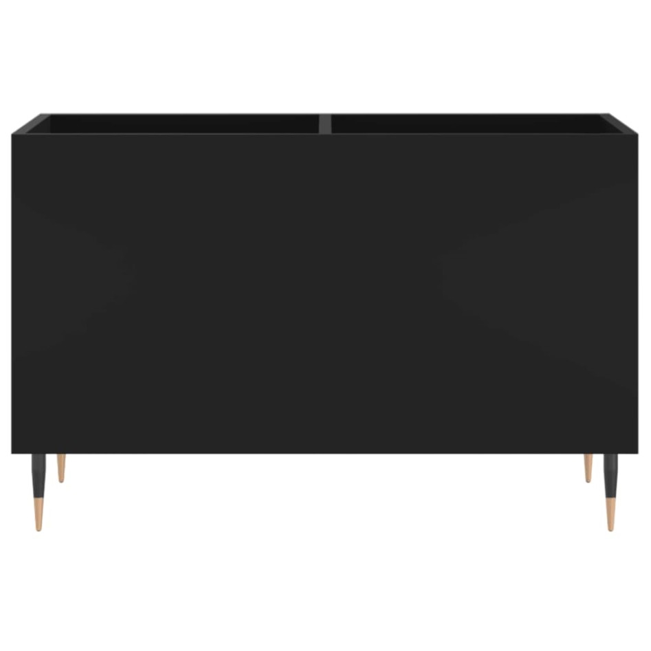 Mueble para discos madera contrachapada negro 74,5x38x48