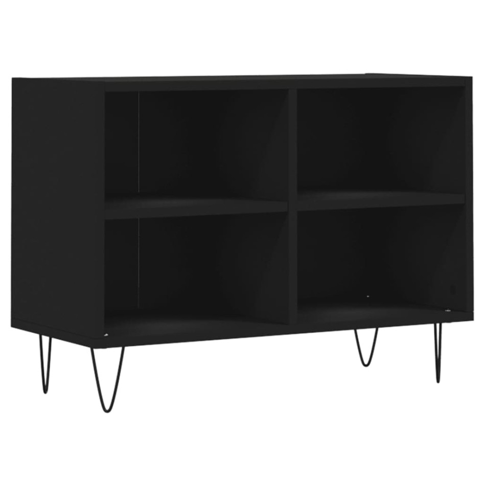 Mueble de TV madera de ingeniería negro 69,5x30x50