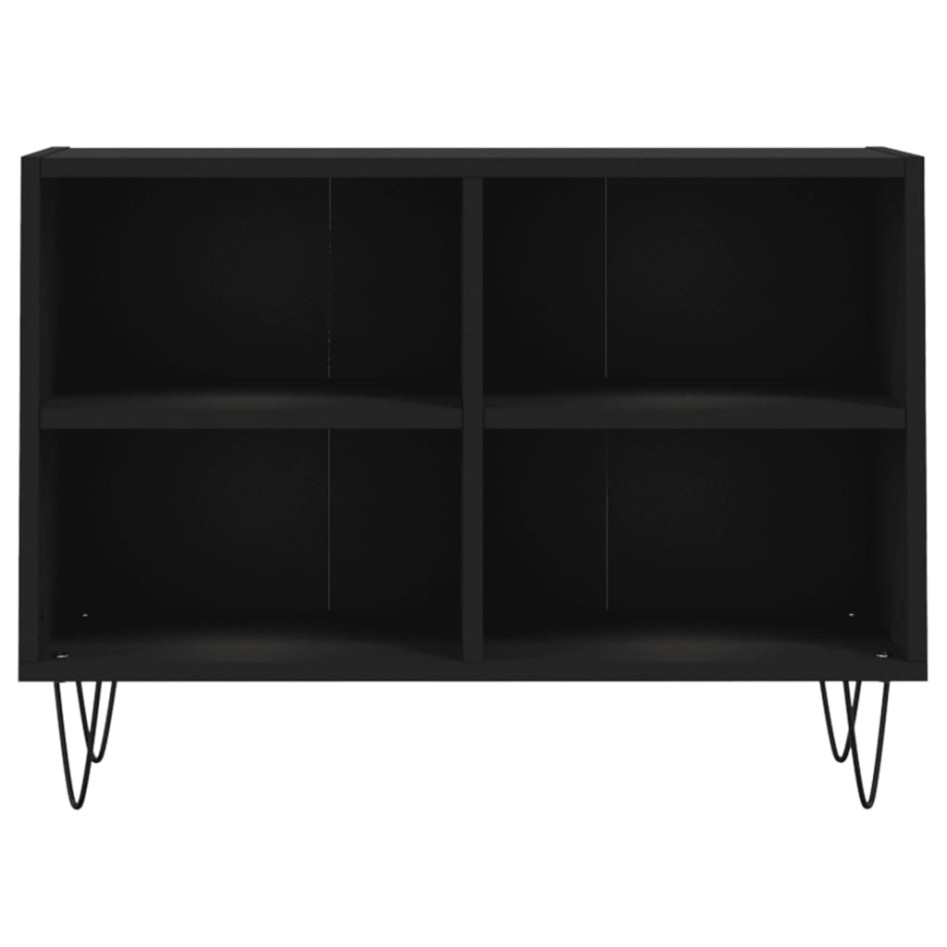 Mueble de TV madera de ingeniería negro 69,5x30x50