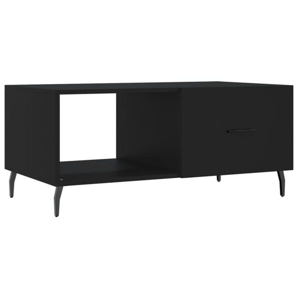 Mesa de centro madera contrachapada negro 90x50x40
