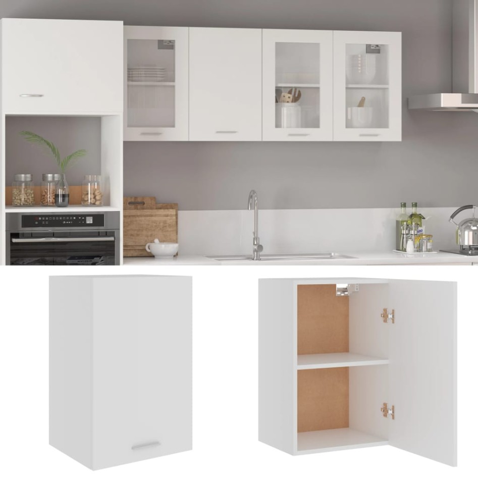 Armario colgante cocina contrachapada blanco 39,5x31x60