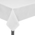 5 manteles blancos 130 x 130