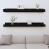 Estantes de pared 2 uds madera maciza de pino negro 110x12x9