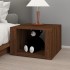 Mesita de noche madera contrachapada marrón roble 57x55x36