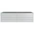 Arriate de acero galvanizado plateado 160x80x45