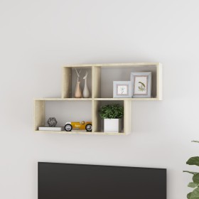 Estante de pared madera contrachapada roble Sonoma 100x18x53