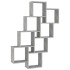 Estante cubo de pared contrachapado gris hormigón 90x15x119
