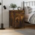 Mesita de noche madera contrachapada roble ahumado 40x42x60