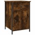 Mesita de noche madera contrachapada roble ahumado 40x42x60