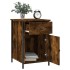 Mesita de noche madera contrachapada roble ahumado 40x42x60