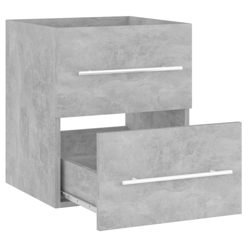 Armario para lavabo madera contrachapada gris 41x38,5x48