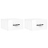 Mesitas de noche de pared 2 uds blanco brillo 35x35x20