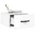 Mesitas de noche de pared 2 uds blanco brillo 35x35x20