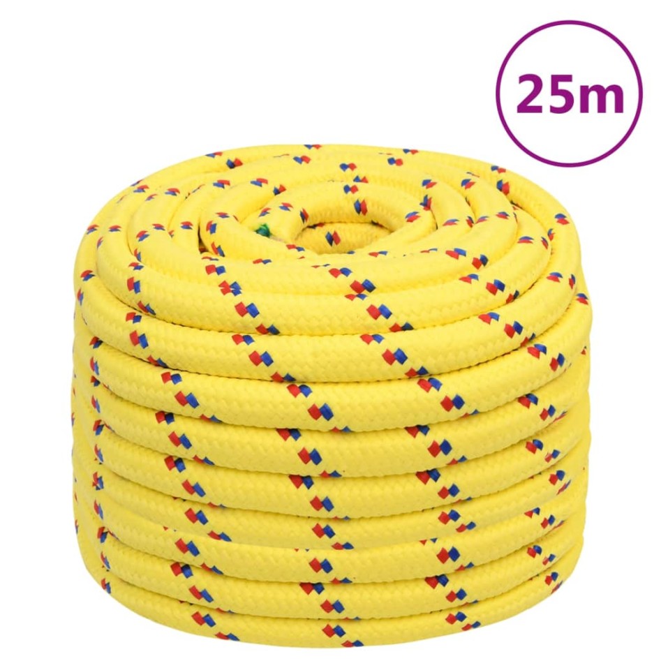 Cuerda de barco polipropileno amarillo 20 mm 25