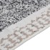 Alfombra de algodón negra y gris 120x180