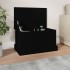 Baúl de almacenaje madera contrachapada negro 50x30x28