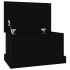 Baúl de almacenaje madera contrachapada negro 50x30x28