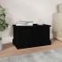 Baúl de almacenaje madera contrachapada negro 50x30x28