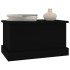 Baúl de almacenaje madera contrachapada negro 50x30x28