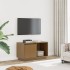 Mueble de TV madera maciza de pino marrón miel 74x35x44
